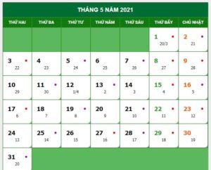 Lich Am Thang 5 2021